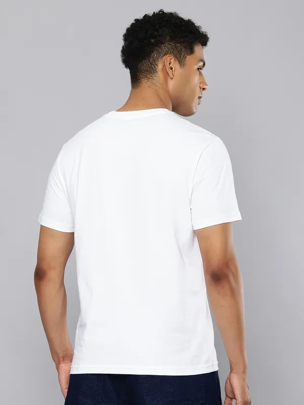 LEVIS plain white cotton slim fit t-shirt