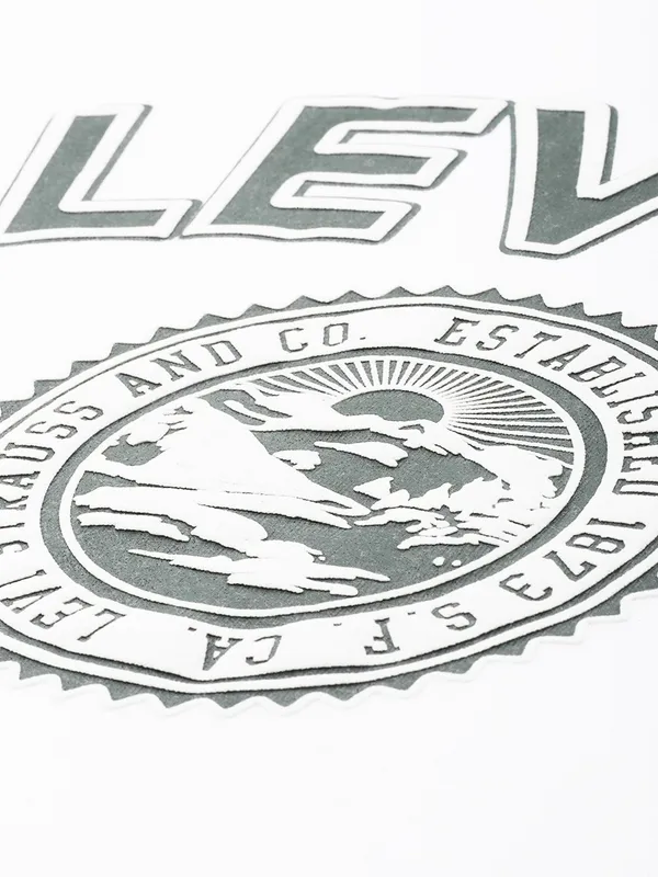 LEVIS plain white cotton slim fit t-shirt