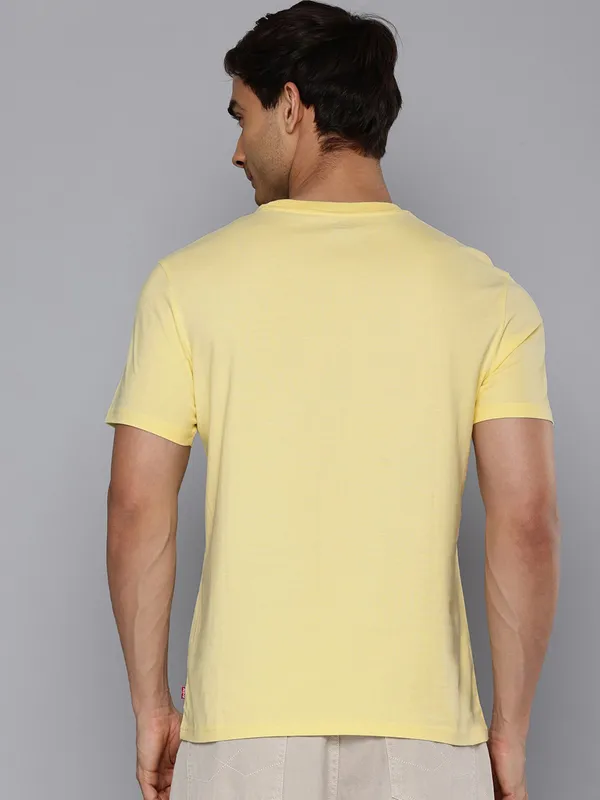 LEVIS plain yellow cotton t-shirt