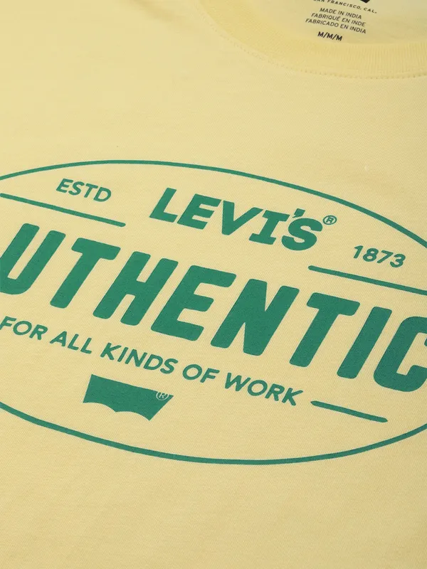 LEVIS plain yellow cotton t-shirt