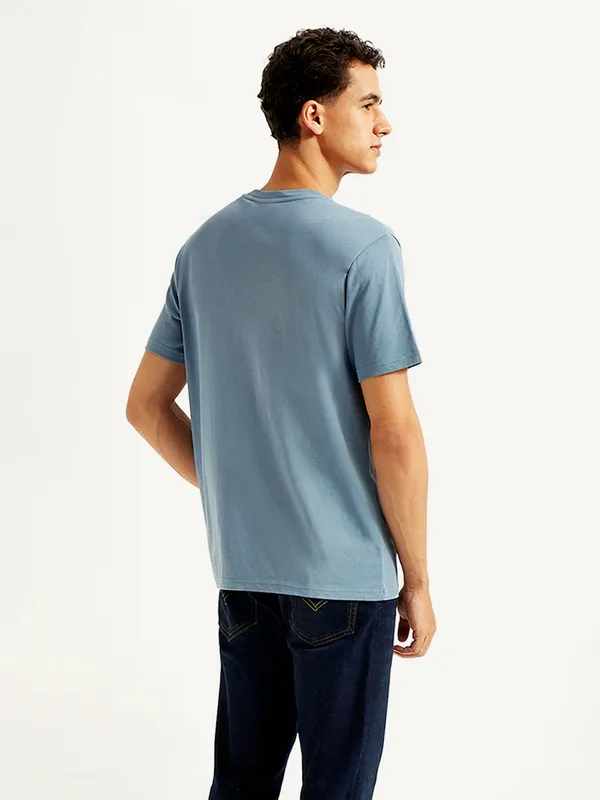LEVIS powder blue slim fit cotton t-shirt for men