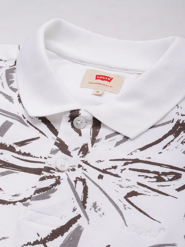 LEVIS printed casual cotton white t-shirt