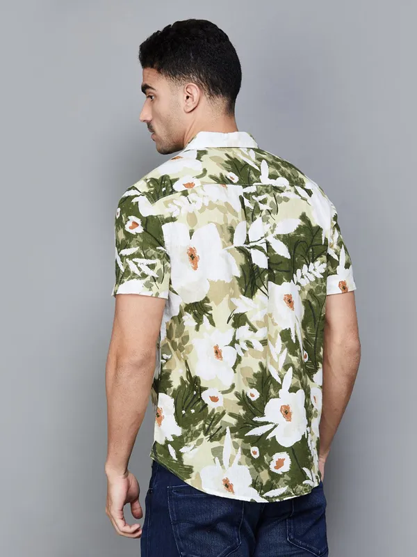 LEVIS printed green cotton shirt