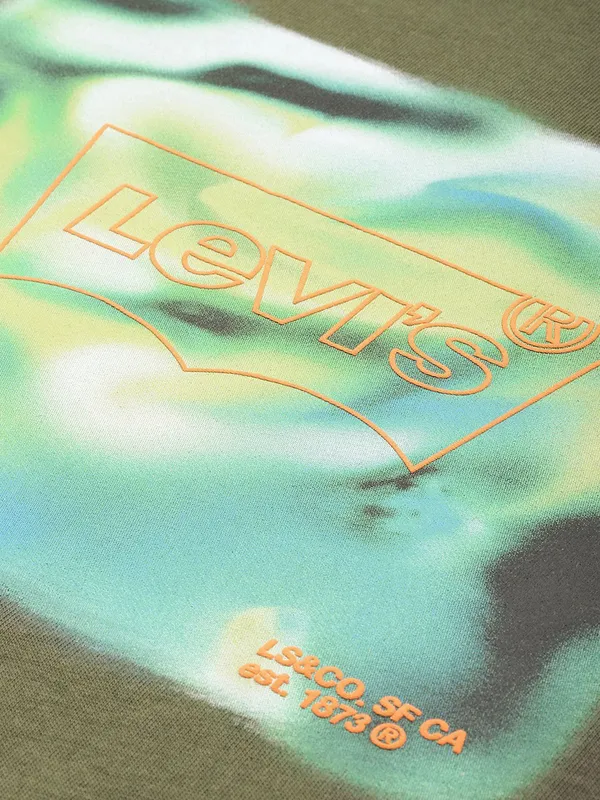 LEVIS printed olive cotton t-shirt