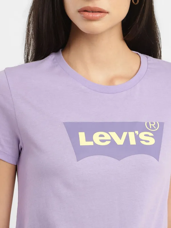 Levis purple brand logo t shirt