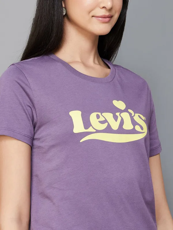 LEVIS purple cotton t-shirt