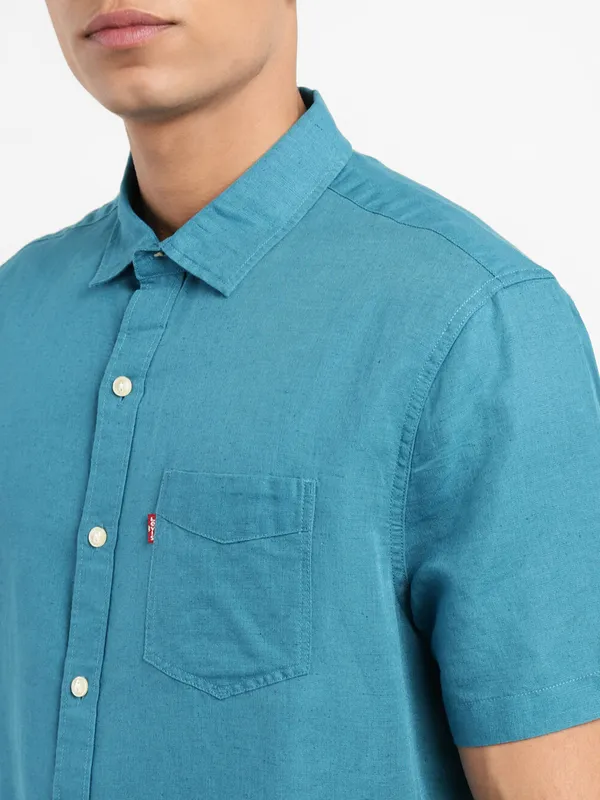 Levis rama blue plain casual shirt