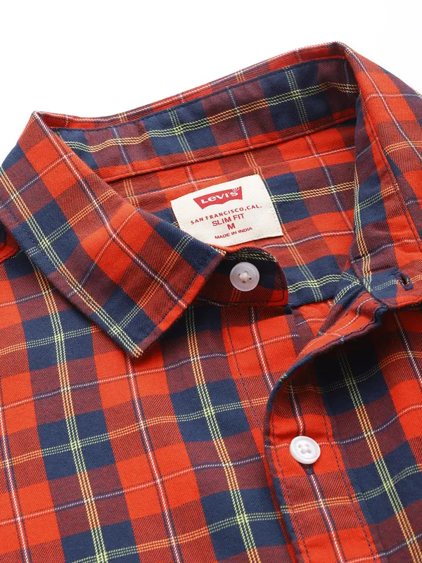 Levis red cotton checks shirt