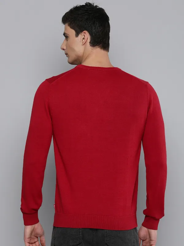 Levis red knitted sweatshirt