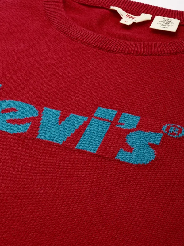 Levis red knitted sweatshirt