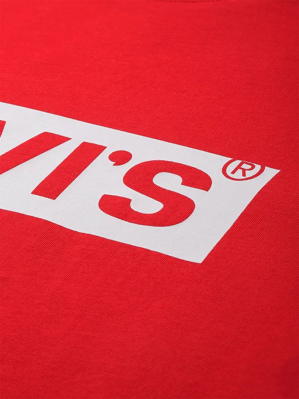 Levis red logo printed t shirt