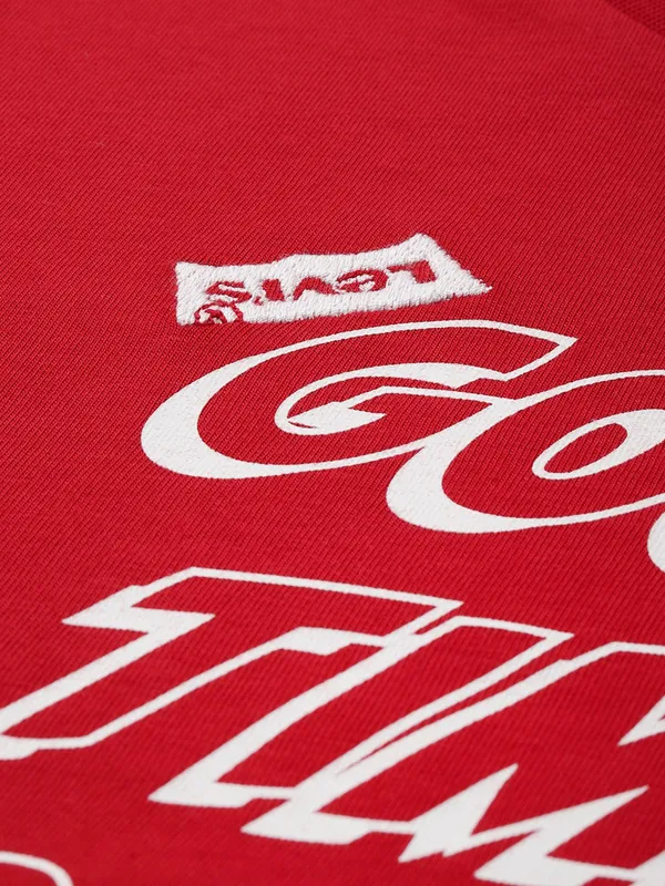 LEVIS red typoghraphy print t-shirt