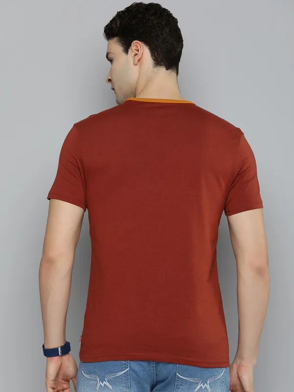 Levis rust orange cotton t shirt