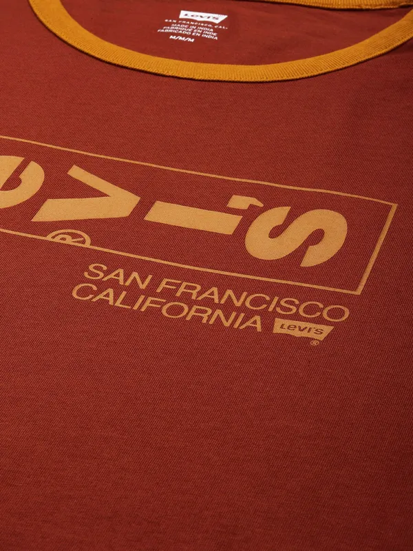 Levis rust orange cotton t shirt