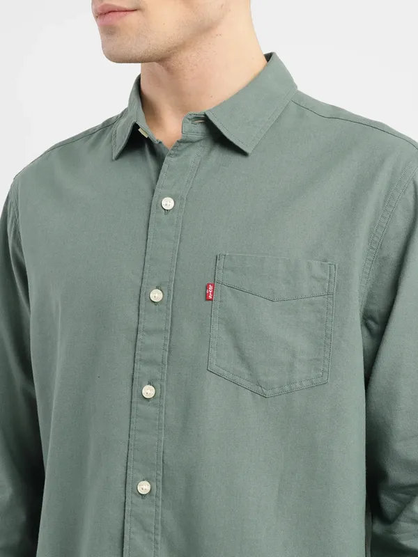 LEVIS sage green plain shirt