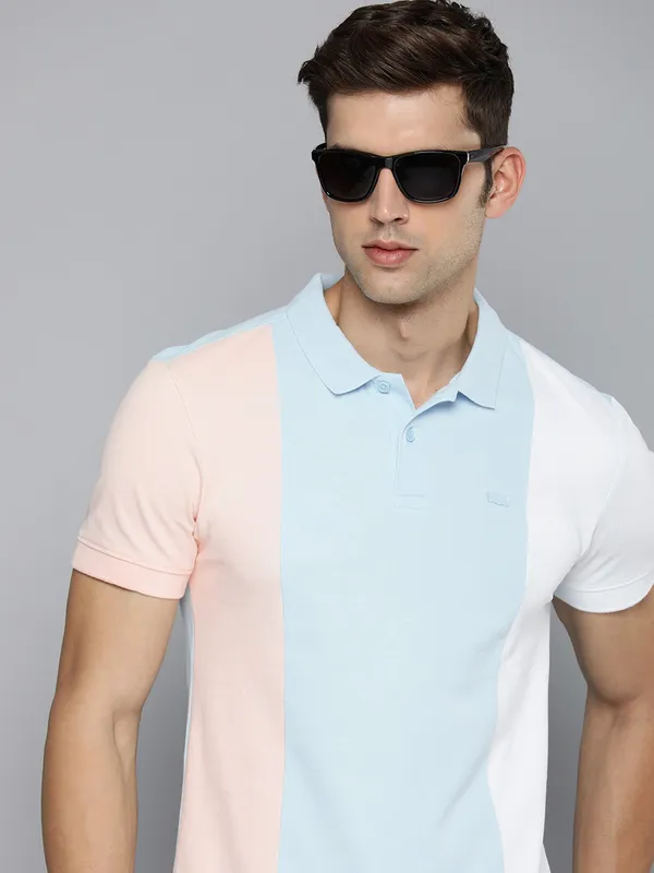 Levis sky blue color block t shirt