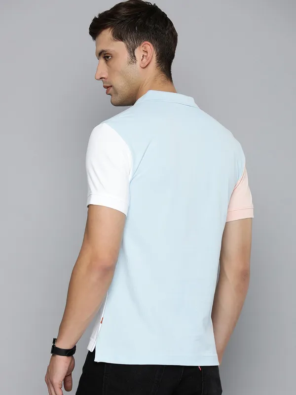 Levis sky blue color block t shirt