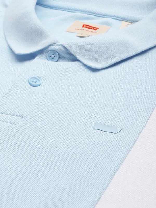 Levis sky blue color block t shirt