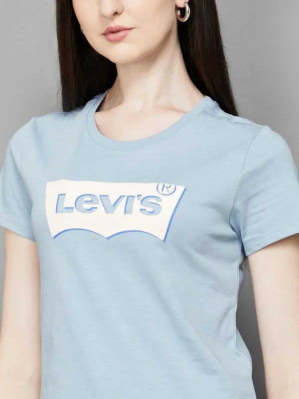 LEVIS sky blue cotton t-shirt