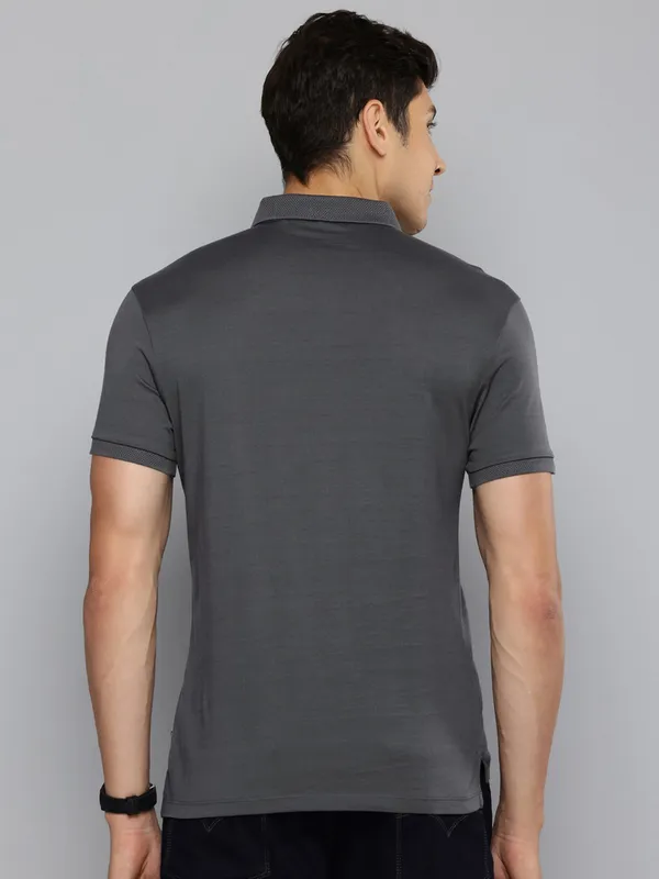 LEVIS slim fit charcoal cotton t-shirt for men