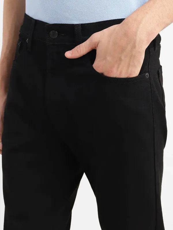 Levis solid black 512 slim taper fit jeans