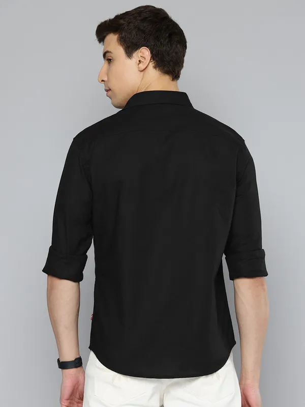 LEVIS solid black mens casual shirt