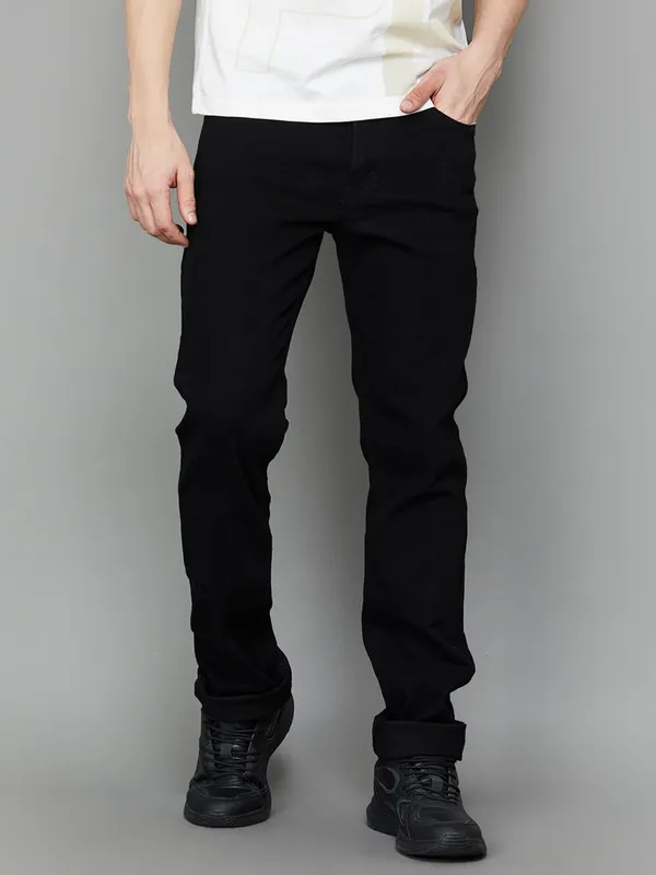 LEVIS solid black slim fit denim for men