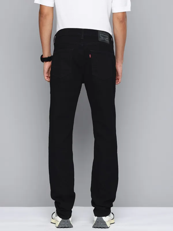 LEVIS solid dark black slim fit denim jeans