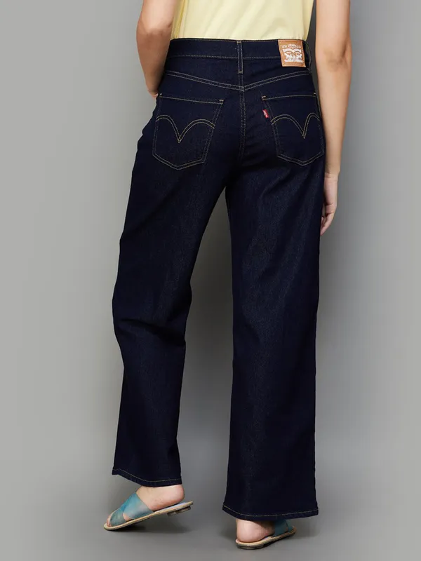 LEVIS solid dark blue loose fit jeans