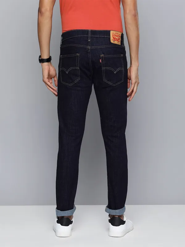 Levis solid dark navy 512 slim taper jeans