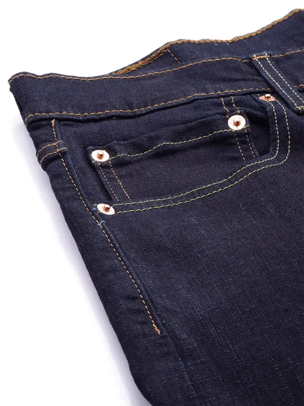 Levis solid dark navy 512 slim taper jeans