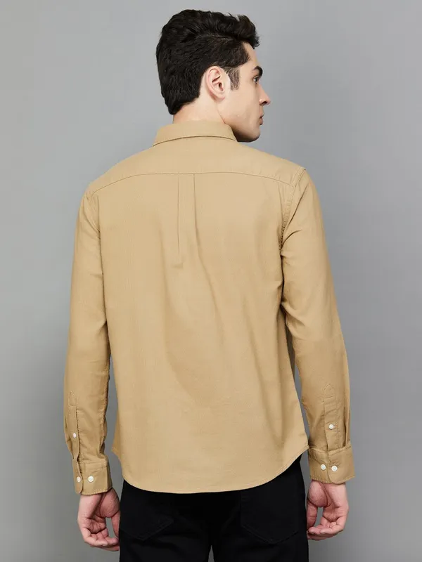 LEVIS solid khaki mens casual wear shirt