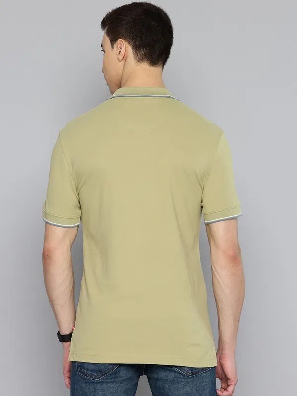 LEVIS solid mahendi green slim fit mens polo t-shirt