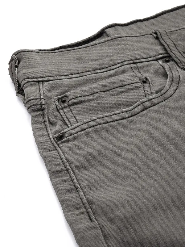 LEVIS solid stone grey 513 straight fit denim jeans