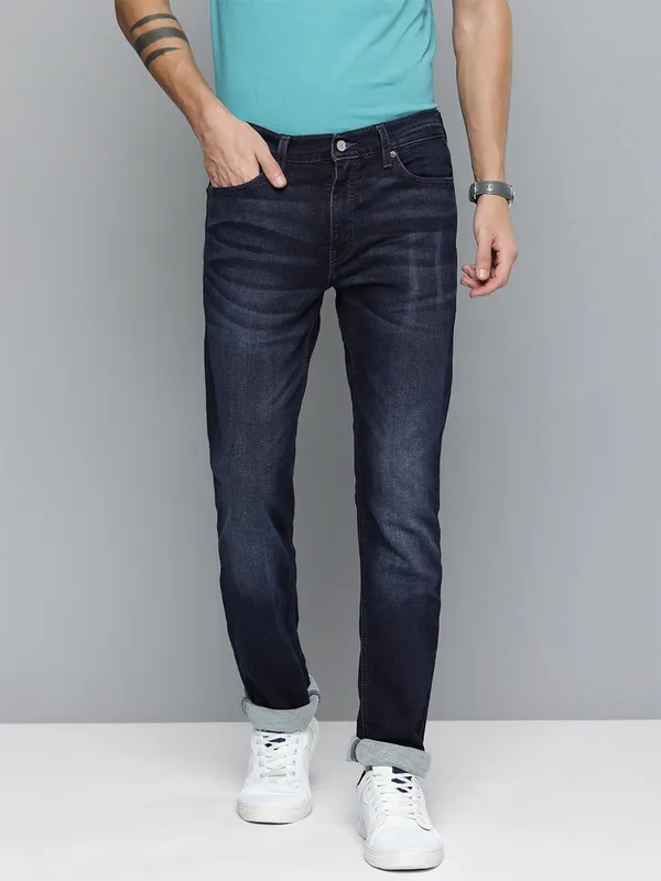 Levis washed 511 slim fit dark navy jeans