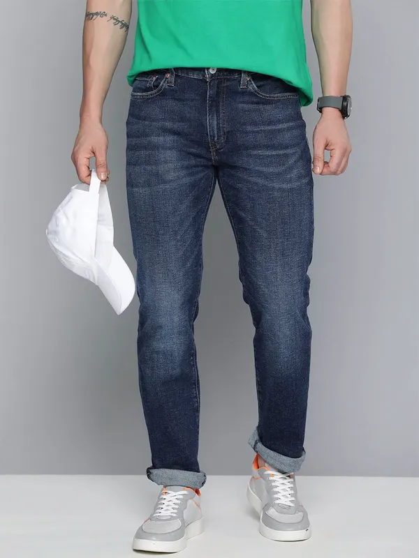 Levis washed 511 slim fit navy jeans