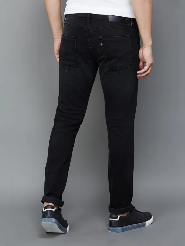Levis washed black 512 slim taper jeans