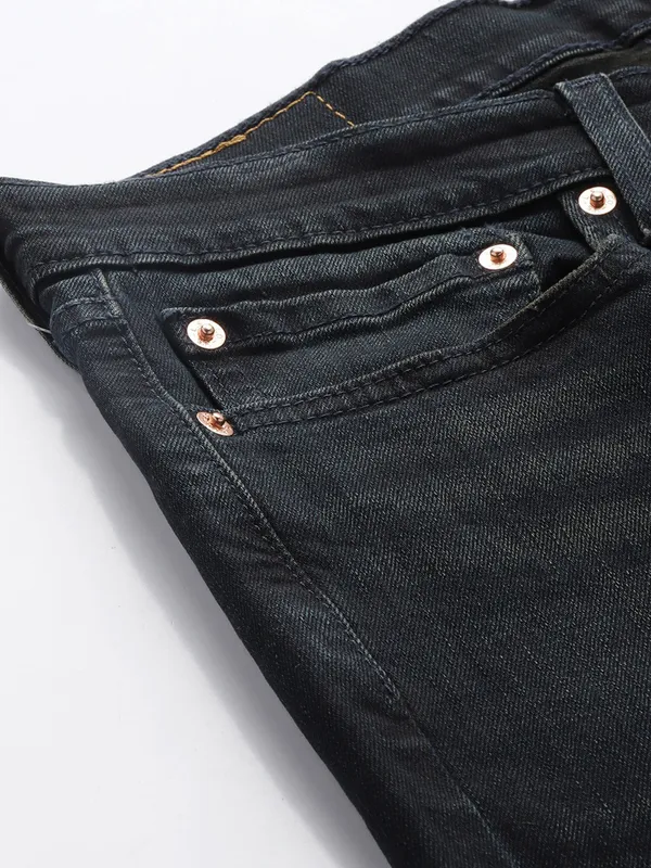 LEVIS washed black denim slim fit jeans