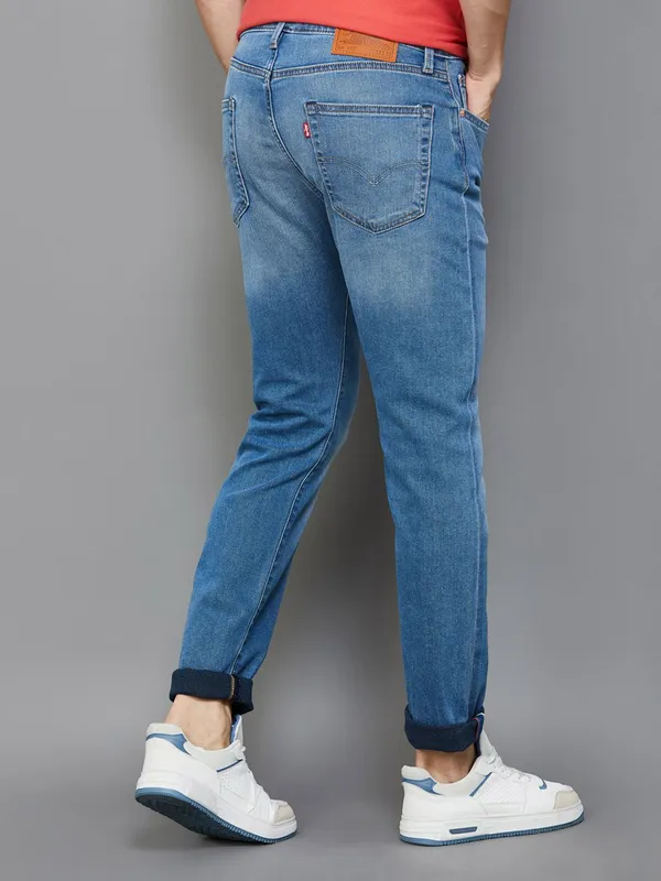 LEVIS washed blue denim slim tapper jeans