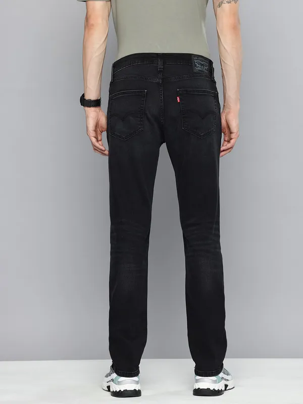 LEVIS washed charcoal black slim fit denim
