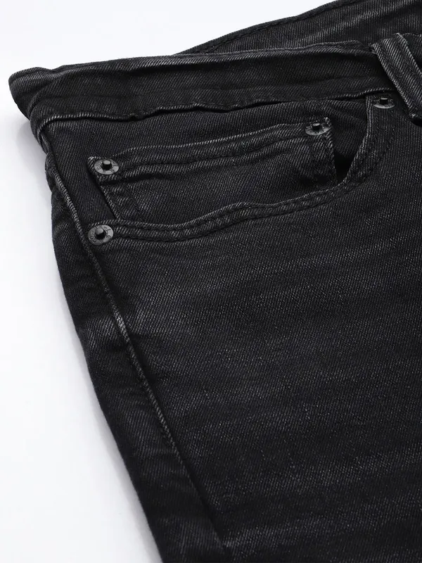 LEVIS washed charcoal black slim fit denim