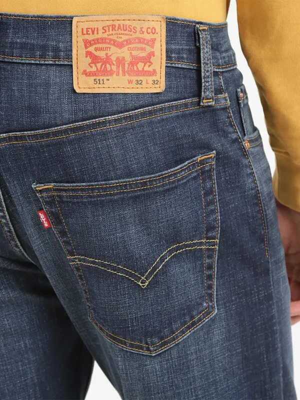 LEVIS washed dark blue 512 slim taper jeans