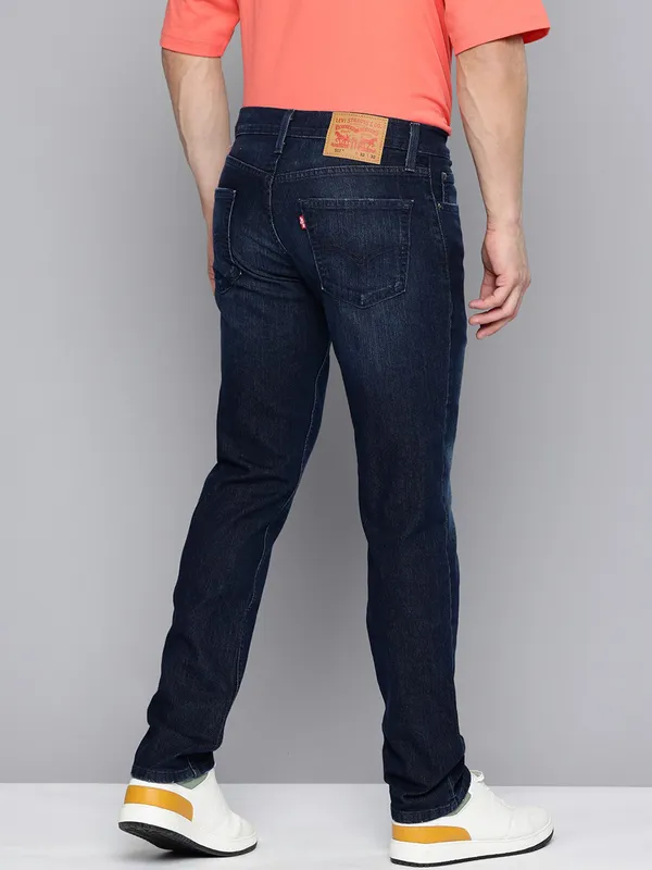 LEVIS washed dark navy 511 slim fit denim jeans
