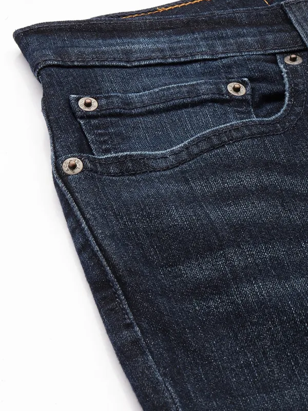 LEVIS washed dark navy 511 slim fit denim jeans