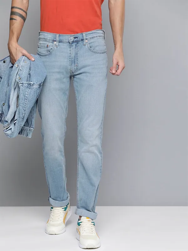 Levis washed light blue 511 slim fit jeans
