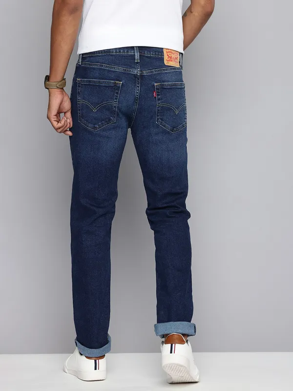 LEVIS washed navy 511 slim fit denim jeans for men