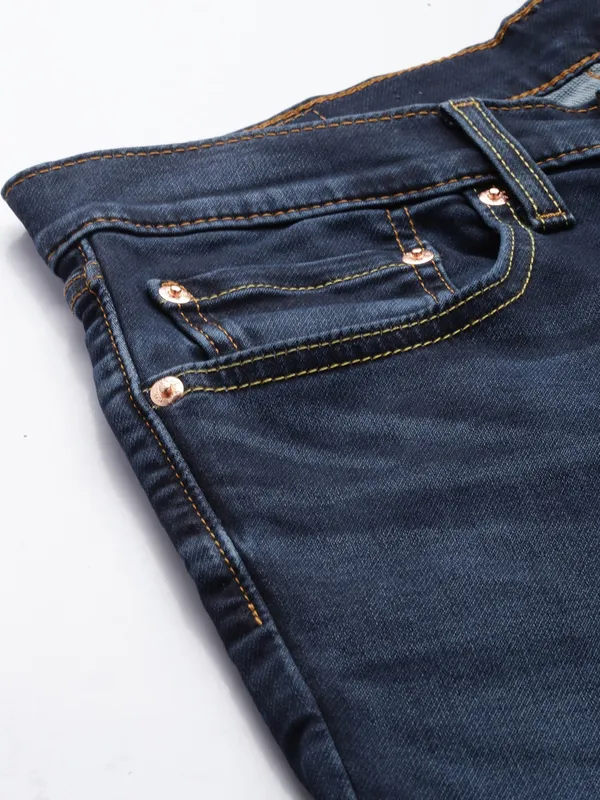LEVIS washed navy denim skinny jeans