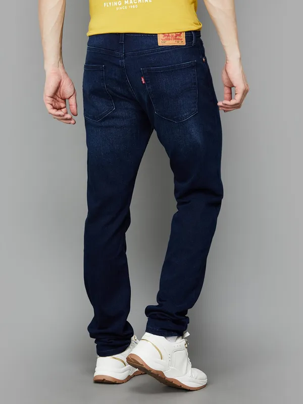 LEVIS washed navy slim fit denim jeans for men