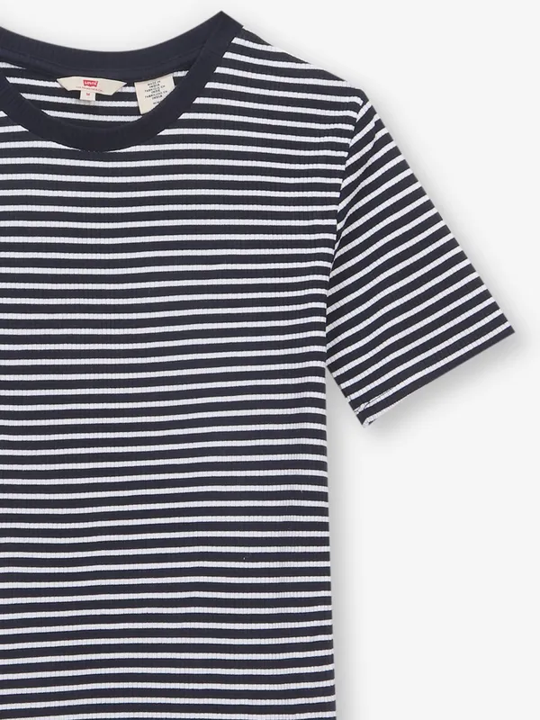 LEVIS white and black stripe cotton top