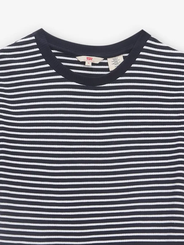 LEVIS white and black stripe cotton top